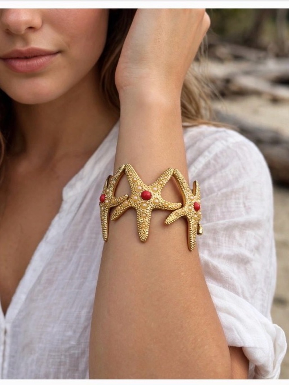 Lilly Pulitzer Gold Starfish Cuff Bracelet. NEW WITH TAGS. GREAT for a Gift.